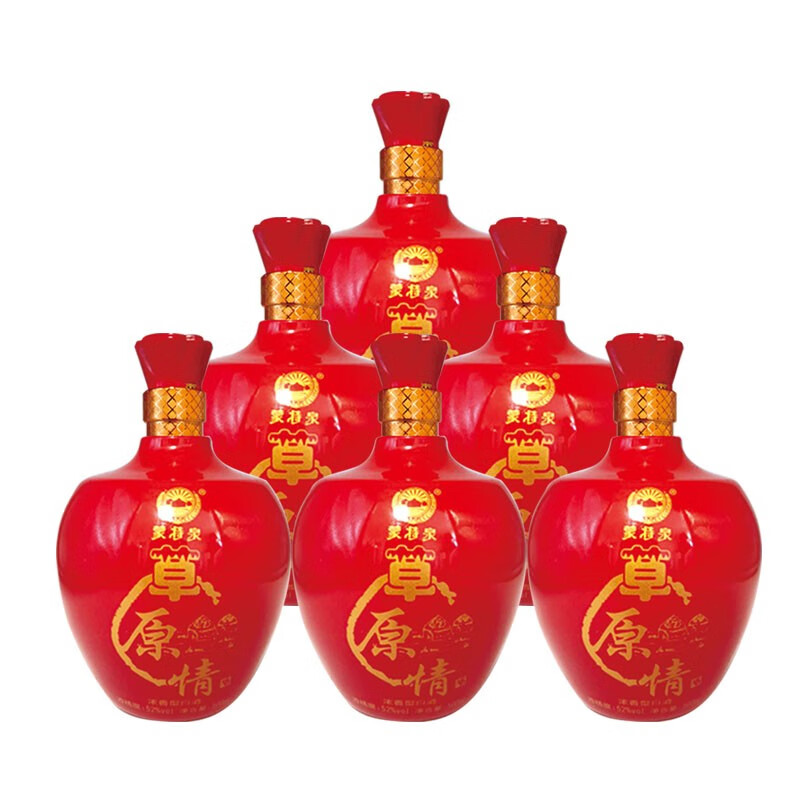 蒙特泉白酒纯粮 蒙特泉草原情 浓香型白酒 52度内蒙古白酒