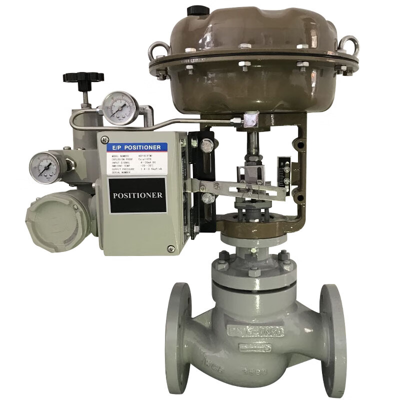 梓萤岔气动单座薄膜调节阀dn50蒸汽水油压力流量比例温控套筒调节阀