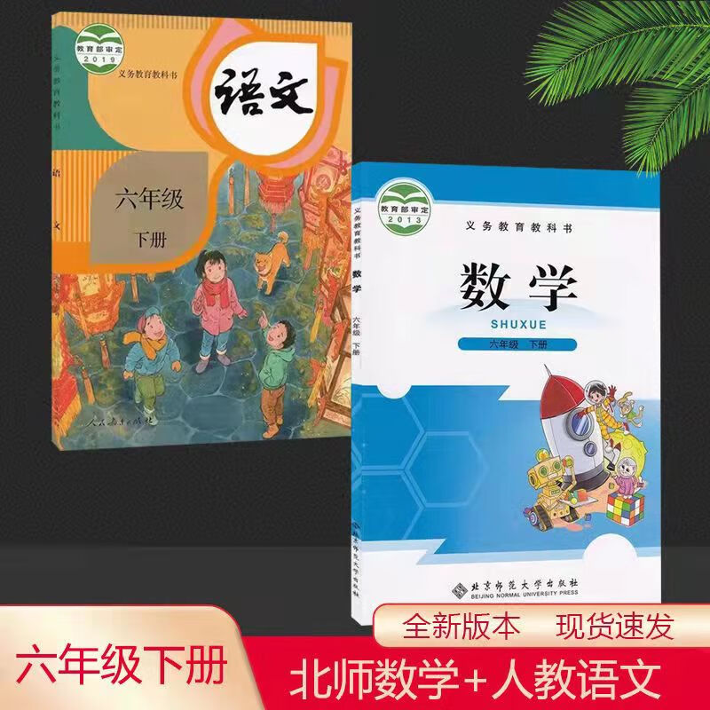 六年级下册人教部编新版语文 北师大版数学课本21小学教材教科书