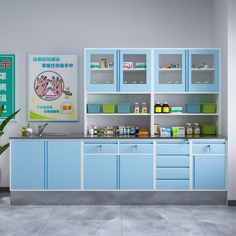 墨石林家具店 无菌处置柜配液台治疗室柜垃圾废物暂存柜脚踏式诊所