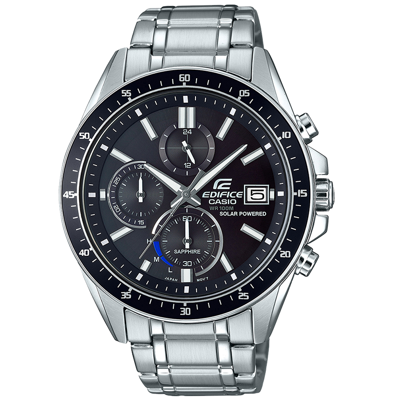 卡西歐(CASIO) 男表休閑商務(wù)指針手表防水石英表送男友EDIFICE系列大表盤情人節(jié) EFS-S510D-1A太陽能+藍(lán)寶石鏡面