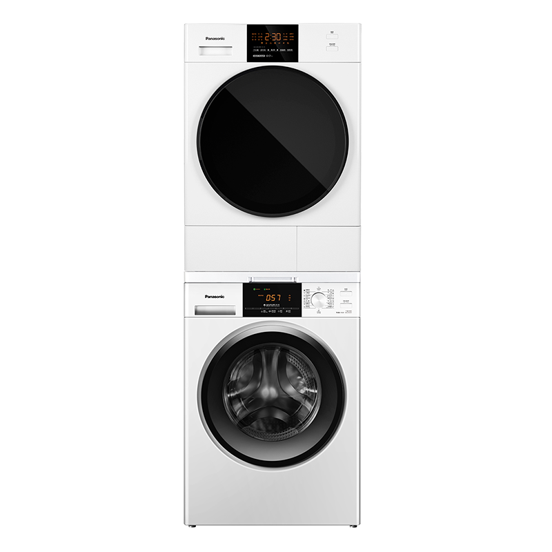 松下(Panasonic)热泵洗烘套装 洗衣机全自动9公斤+烘干机热泵家用9公斤 （N92WP+EH900W）