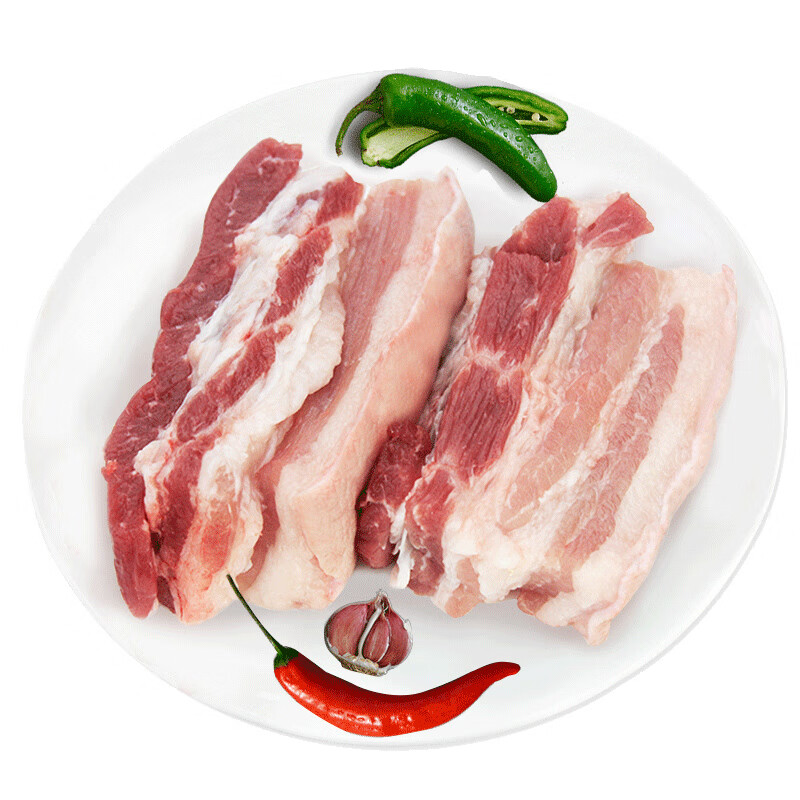 新鲜五花肉土猪肉烤肉农家散养现杀土猪生猪肉精五花2斤装非冷冻