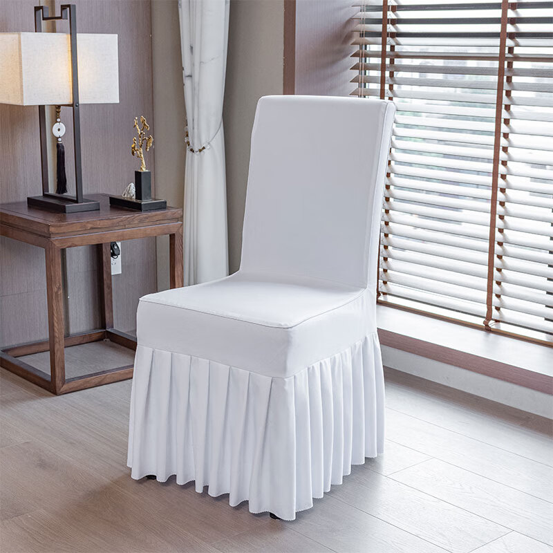 帛漾(boyang)椅子套罩餐椅套酒店饭店宴会亚麻椅子套会议专用椅套连体