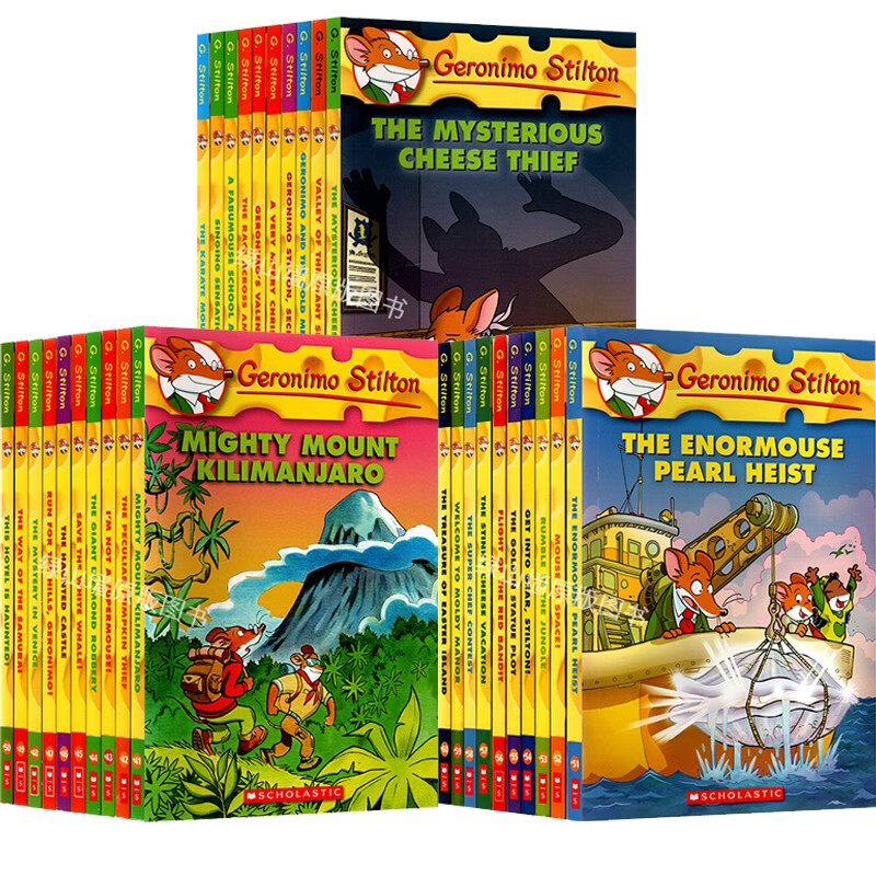 英文原版 Geronimo Stilton 老鼠记者31-60 儿童桥梁章节书30册合售 全彩插画漫画 儿童章节书 7-12岁美国正版中小学推荐阅读课外学习英语读物