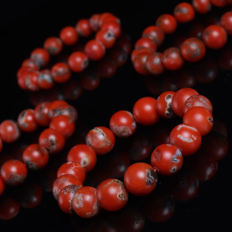 钻后天然保山南红玛瑙手链佛珠独特铁皮包浆文玩手串单圈男女款饰品