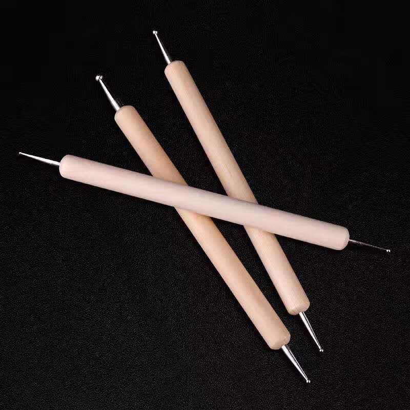 闻述 压痕笔彩铅绘画专用压线笔 双头描图笔美甲陶艺工具点花笔点钻笔