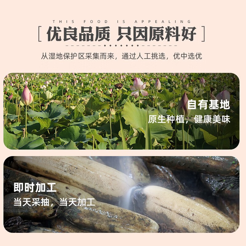 洪湖农家【甄选】洪湖粉藕汤 单包600g 莲藕 湖北特产 莲藕汤半成品菜