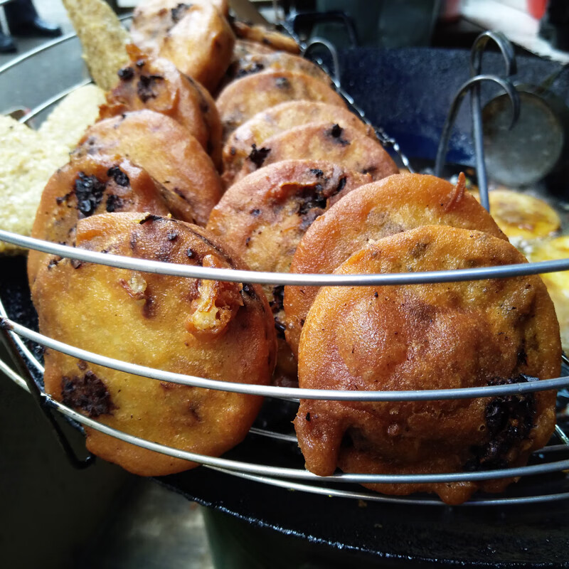 宜享健康湘西油粑粑 油炸糯米砣手工粑粑煎饼 沅陵路边早餐特色小