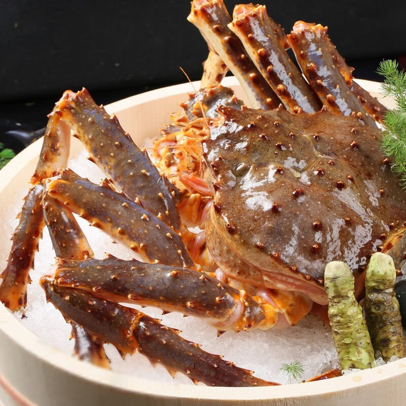 海泽鲜帝王蟹礼盒俄罗斯鲜活生冻大螃蟹帝皇蟹 年货节日送礼海鲜礼盒 礼盒装【4.5-5斤】俄罗斯帝王蟹