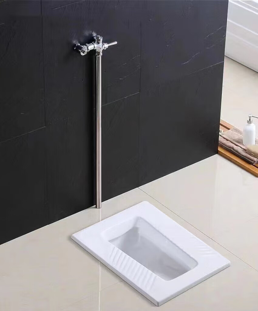 双幼蹲便器家用水箱脚踏阀感应蹲坑式防臭蹲厕 蹲便器 手按阀