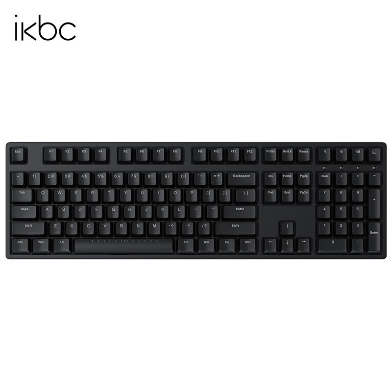 ikbc W210 机械键盘 2.4G无线 游戏键盘 108键 cherry轴 樱桃轴 无线机械键盘 黑色 红轴