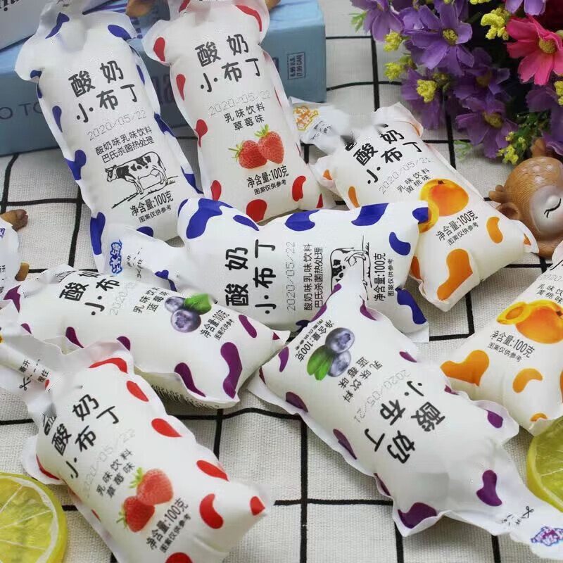 i酸奶小布丁水果味乳味饮料夏季饮料儿童零食休闲饮品 整箱 草莓味
