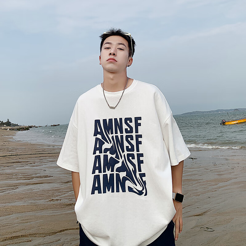 港风兄弟港风t恤男夏季新款印花宽松百搭休闲短袖设计感