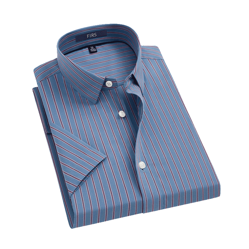 杉杉FIRS短袖衬衫男士夏季中青年商务免烫条纹衬衣FDC22202330价格趋势稳定，性价比之选