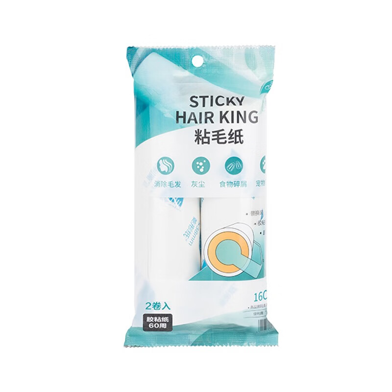 春风粘毛器替换纸芯沙发衣物粘尘除尘纸毛发清理可撕式粘毛滚筒替换纸 16cm 60撕 12卷 【京东物流】