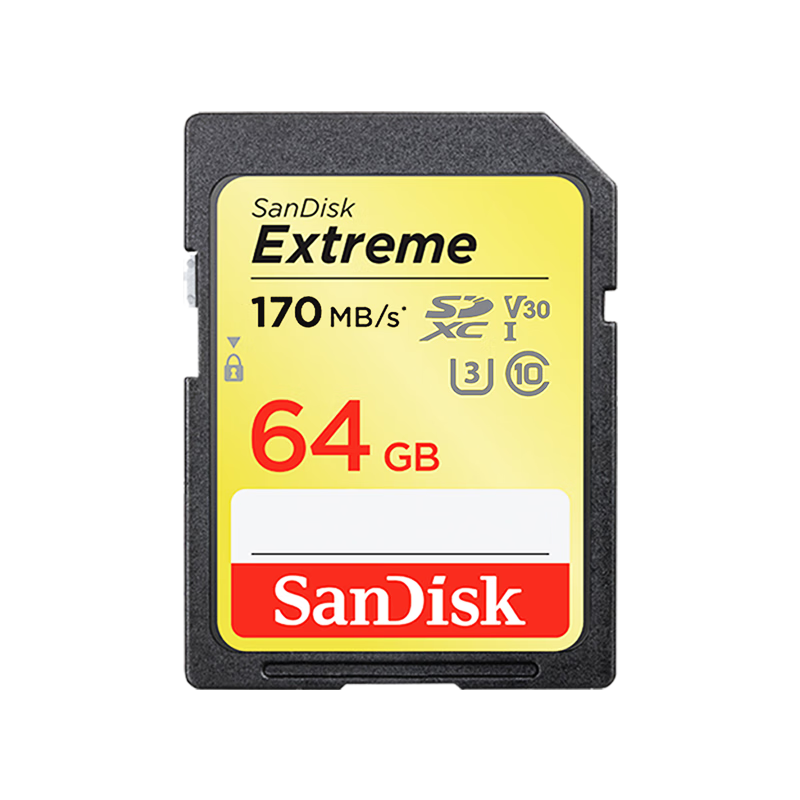 SanDisk 闪迪 Extreme 至尊极速系列 SD存储卡 64GB（UHS-I、V30、U3）