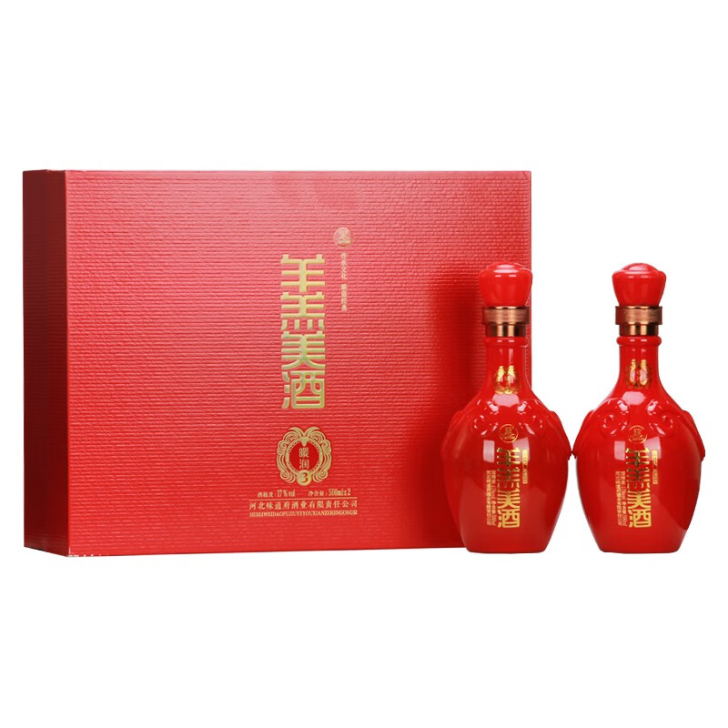 天润羊羔美【河北特产馆】羊羔美酒17度半甜型黄酒礼盒非遗礼品酒石家庄特产 17度暖润(3) 500mL 2瓶 礼盒装