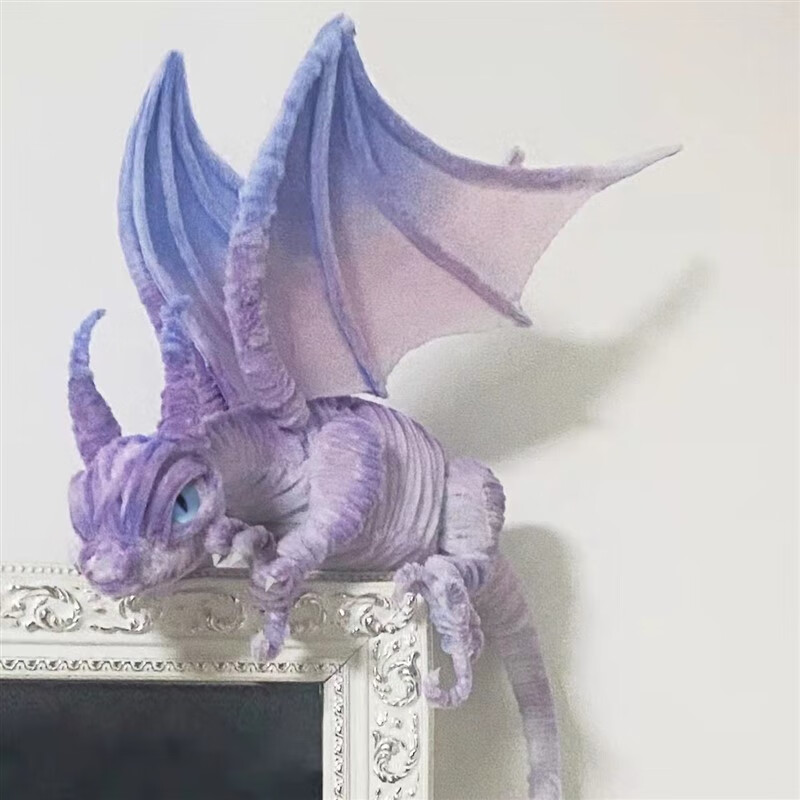 龙玩偶扭扭棒龙崽宠物 紫色龙全套材料教程