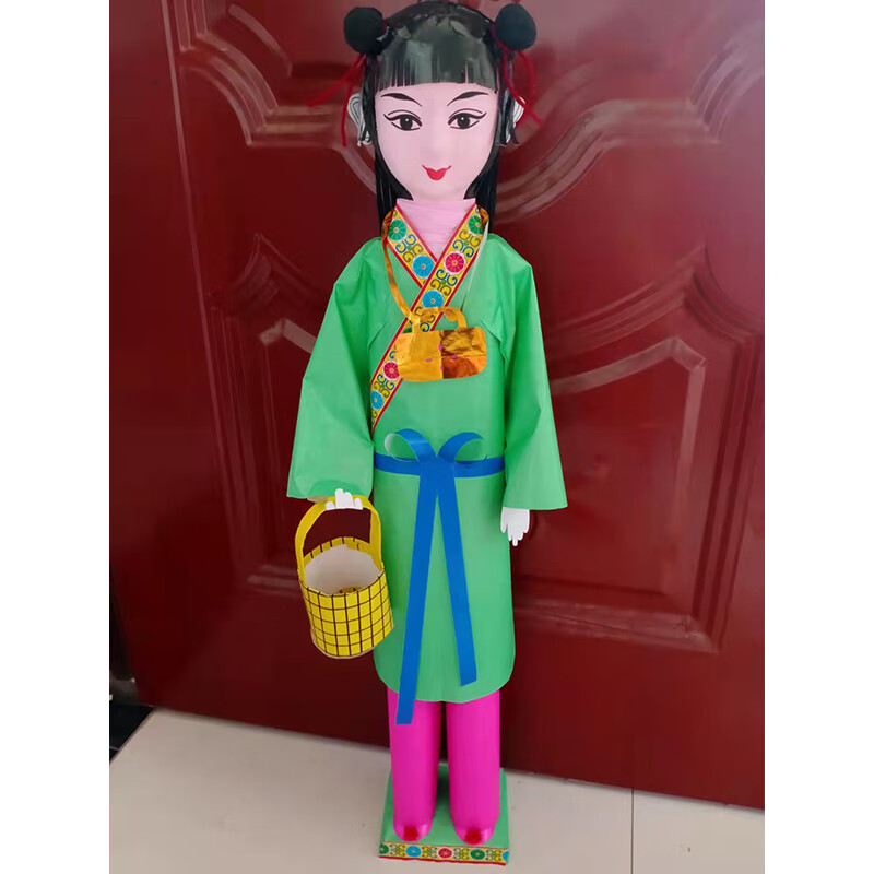 君诚祭祀丧葬冥府纸人童男童女手佣人丫鬟工艺品烧纸纸扎成品七七百天