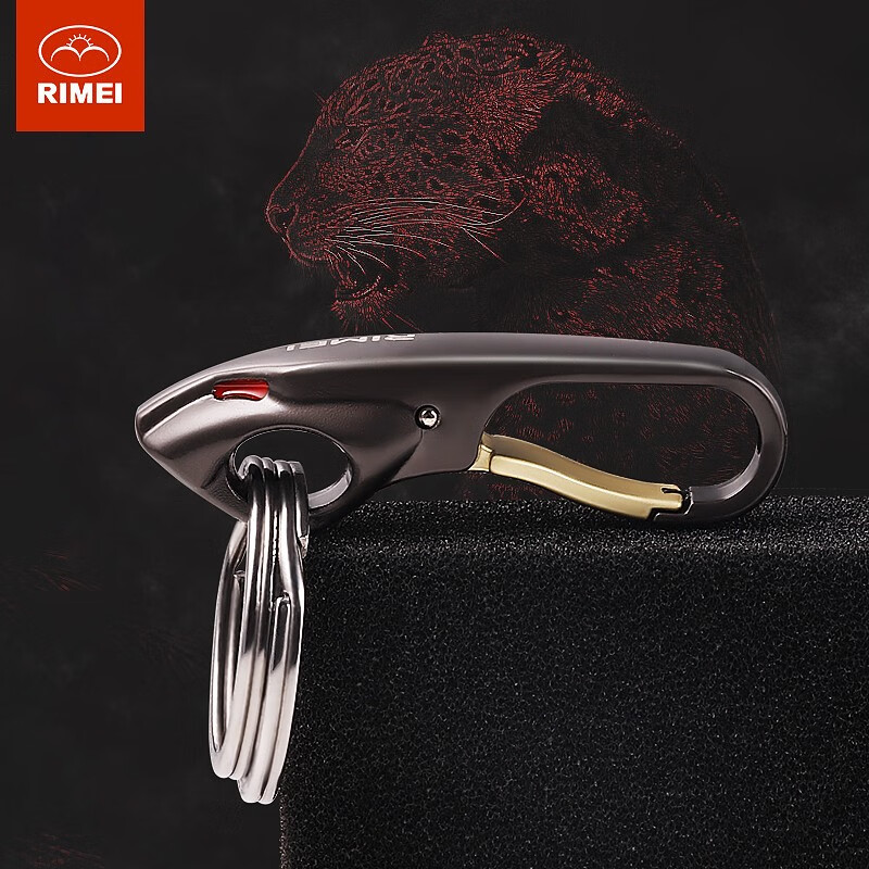 金达日美创意豹子头造型钥匙扣男士汽车挂件钥匙圈腰挂高档锁匙扣金属