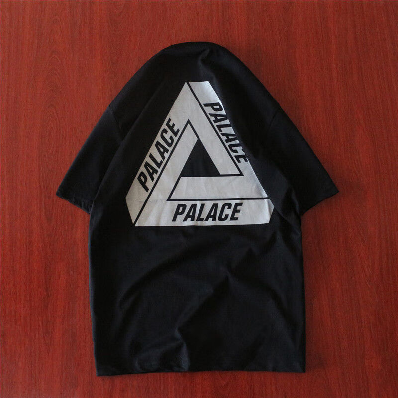 潮牌bape 欧美嘻哈bf风oversizet恤三角经典3m反光logo印花男女短袖