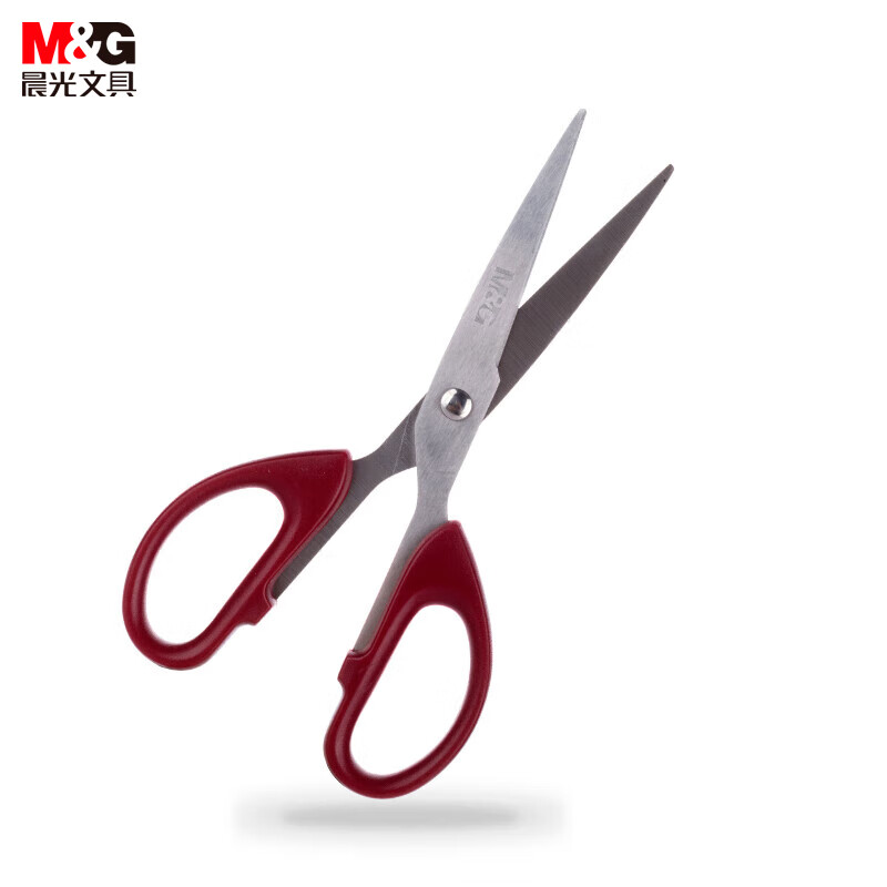 晨光（M&G）文具热门商品160mm办公家用生活剪刀 手工剪纸刀 办公用品子 红色单把装ASSN2248