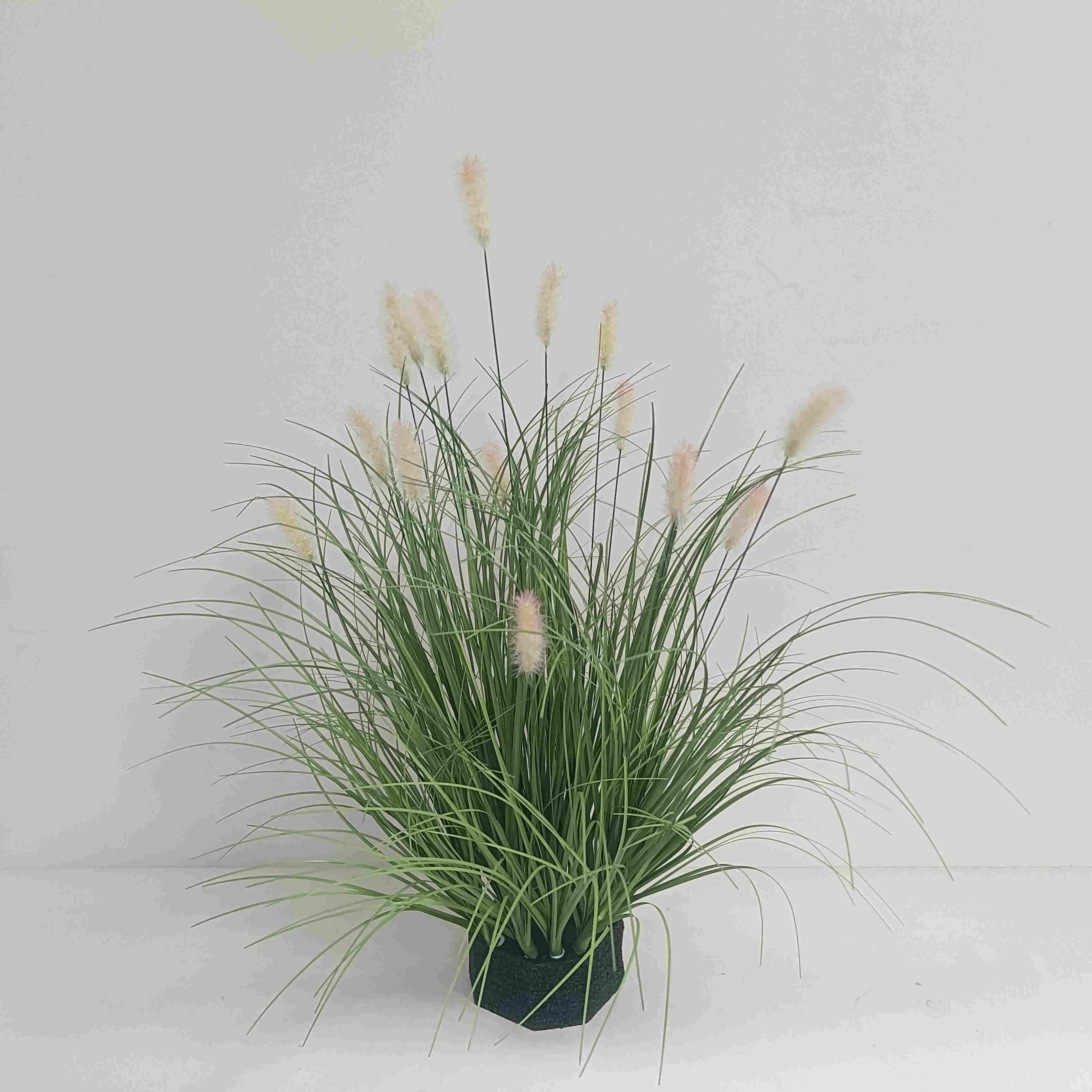 仿真绿植猫尾巴草室内景观绿植造景摆件芦苇盆栽美陈场景花艺装饰 浅