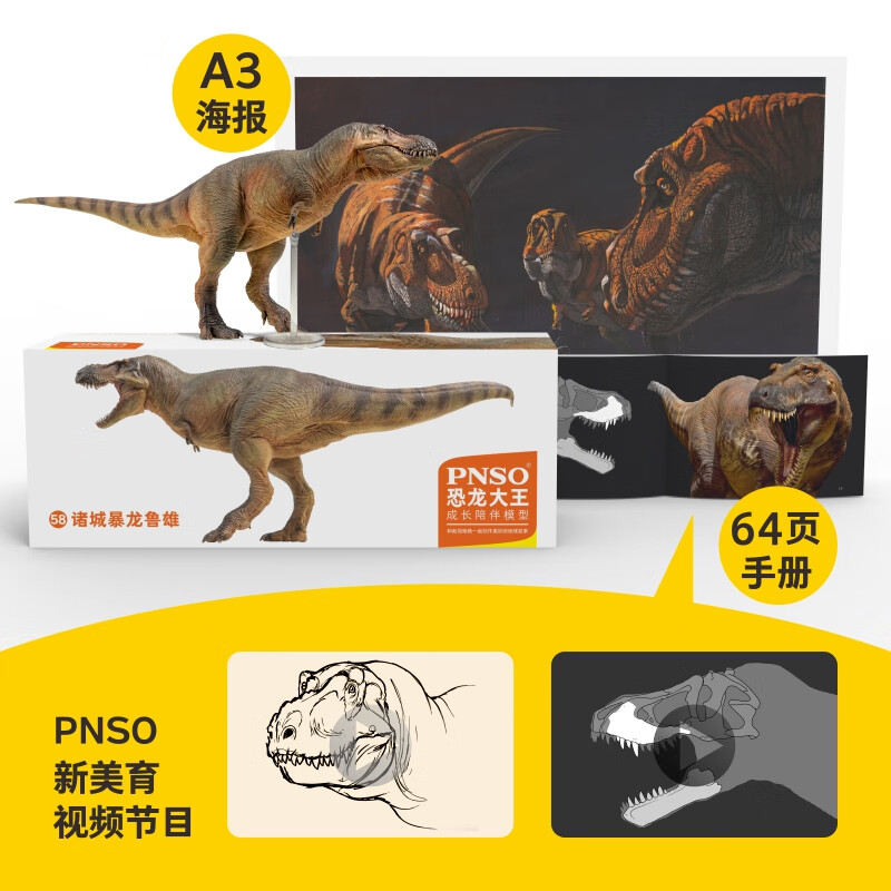 pnso诸城暴龙鲁雄恐龙大王成长陪伴模型58
