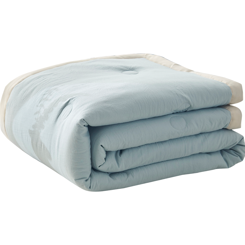 多喜爱家纺可水洗空调被大豆纤维夏薄被可机洗夏凉被夏被床上用品 亲肤水洗20%大豆纤维夏被(蓝) 120*150cm 0.9米床