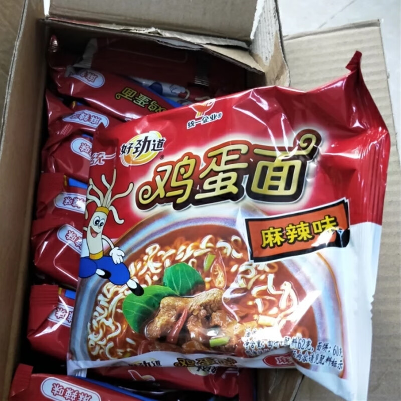 好劲道方便面麻辣捏碎面干吃面干脆面老北京方便面整箱 【鸡蛋面*27包