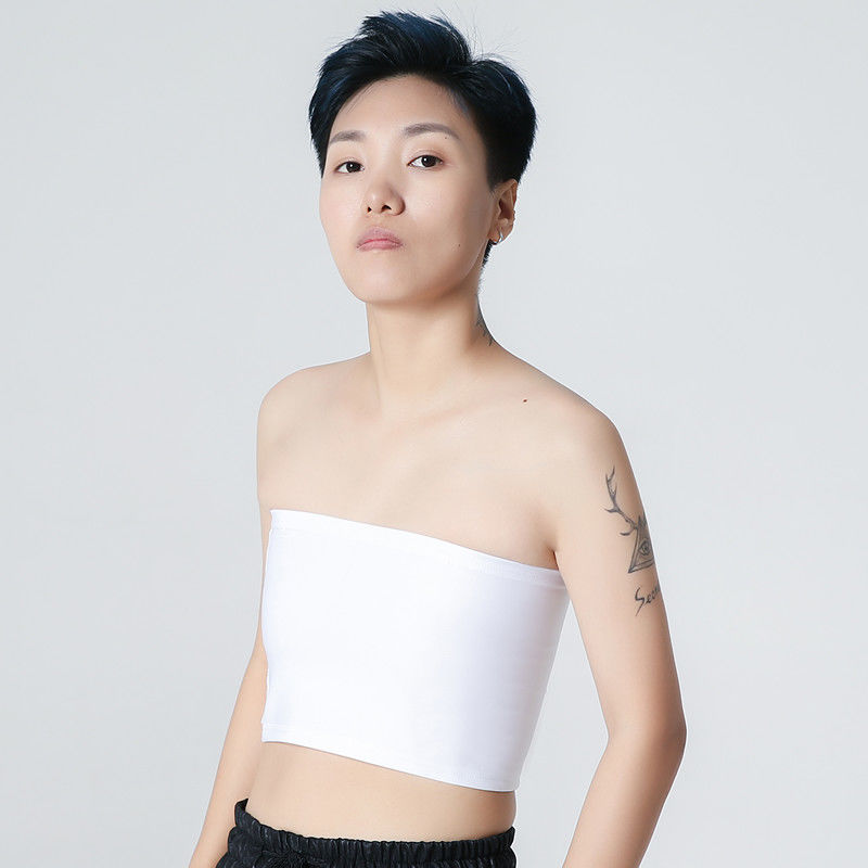 u束胸内衣裹胸布les隐形薄款透气短款帅t抹胸女绷带cos汉子束胸衣曼迪