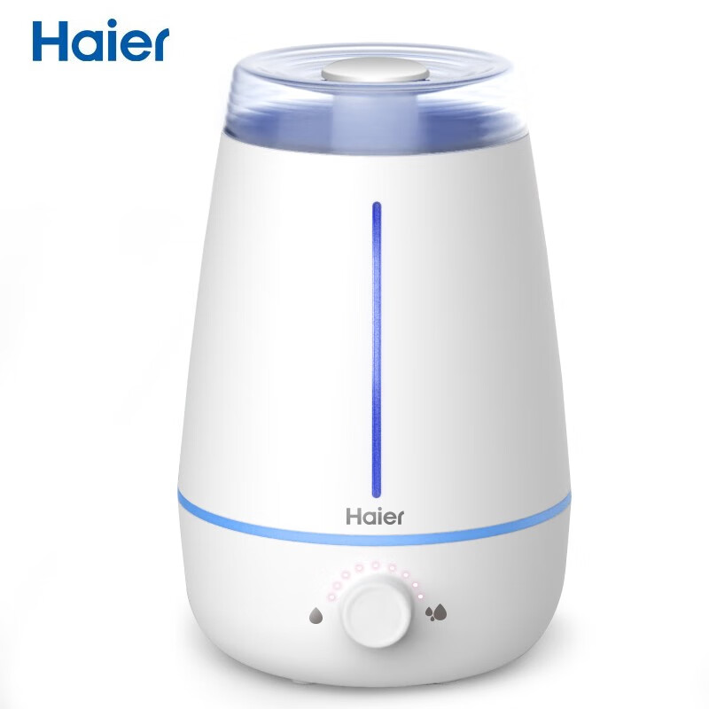 海尔 Haier 加湿器卧室迷你 家用办公室小巧大雾量空气加湿器香薰上加水 4.5L大容量 SCK-8301-01