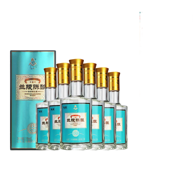 蘭陵【酒廠發(fā)貨】蘭陵 52度 新品陳釀 500mL*6 整箱濃香型 白酒 自飲 52度 500mL 6瓶 蘭陵52度藍陳釀