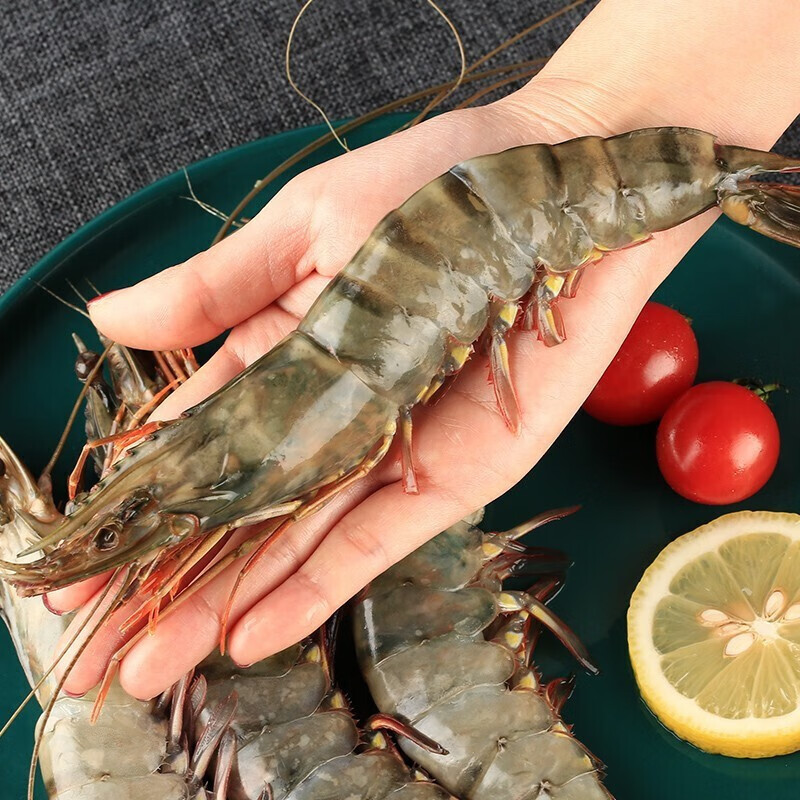 黑虎虾3盒净重750g(约18-21只)价格:                         06