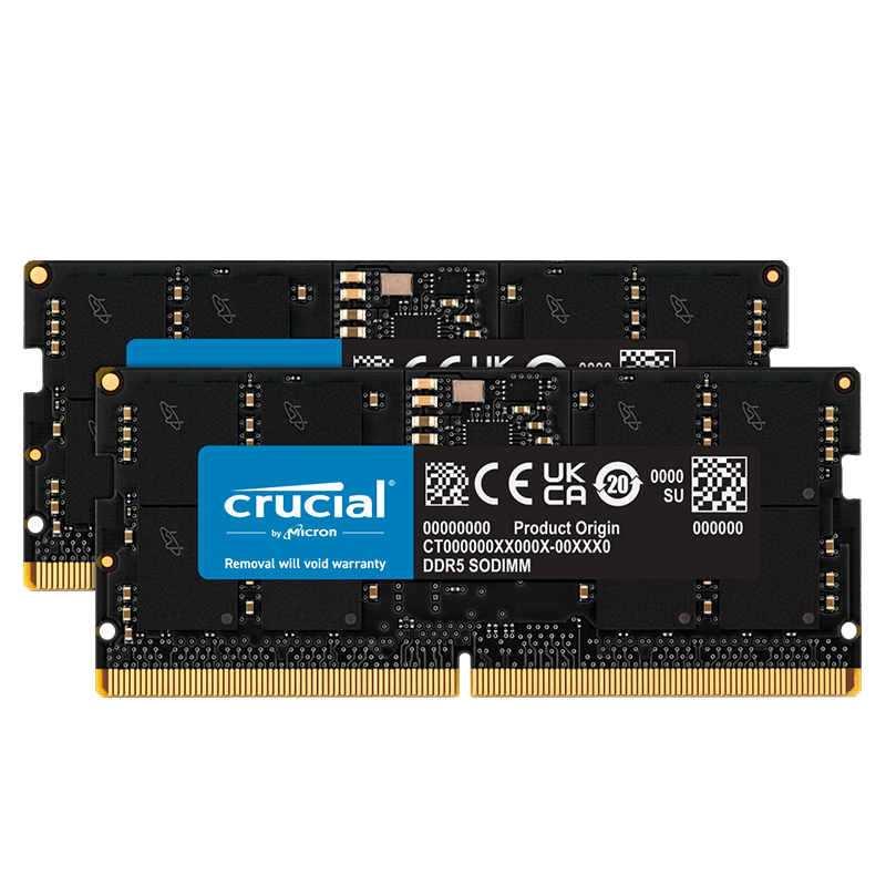 英睿达（Crucial）48GB（24GB×2）套装 DDR5 5600频率 笔记本内存条