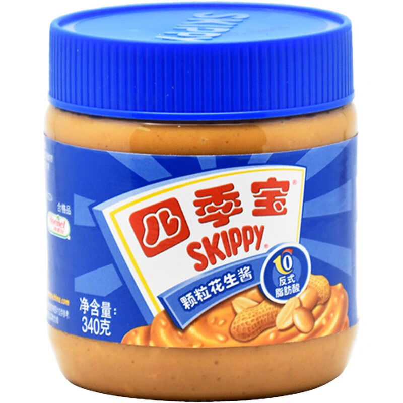 四季宝颗粒柔滑花生酱340g芝麻酱沙拉面包吐司拌面火锅料即食酱料