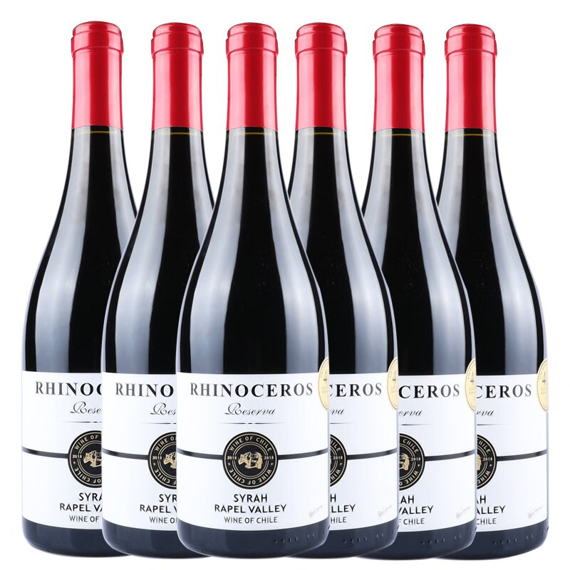 犀牛 智利中央山谷产区珍藏级reserve西拉干红葡萄酒原瓶进口红酒