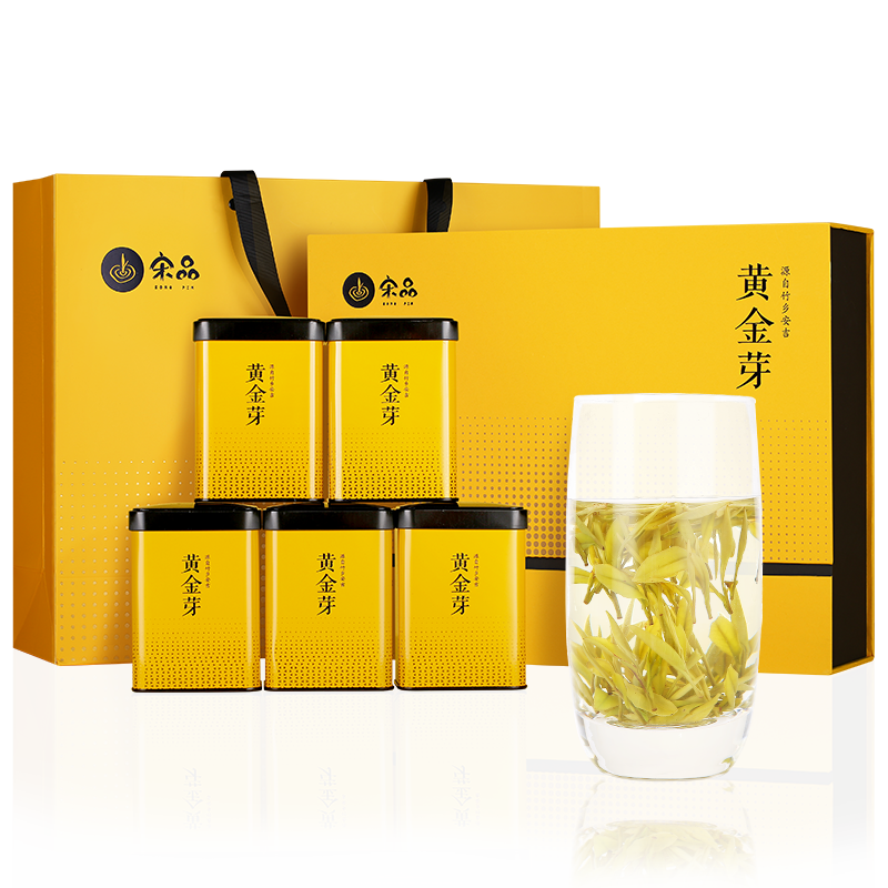 宋品特级黄金芽黄金叶茶叶礼盒装安吉白茶绿茶礼品茶250g价格走势