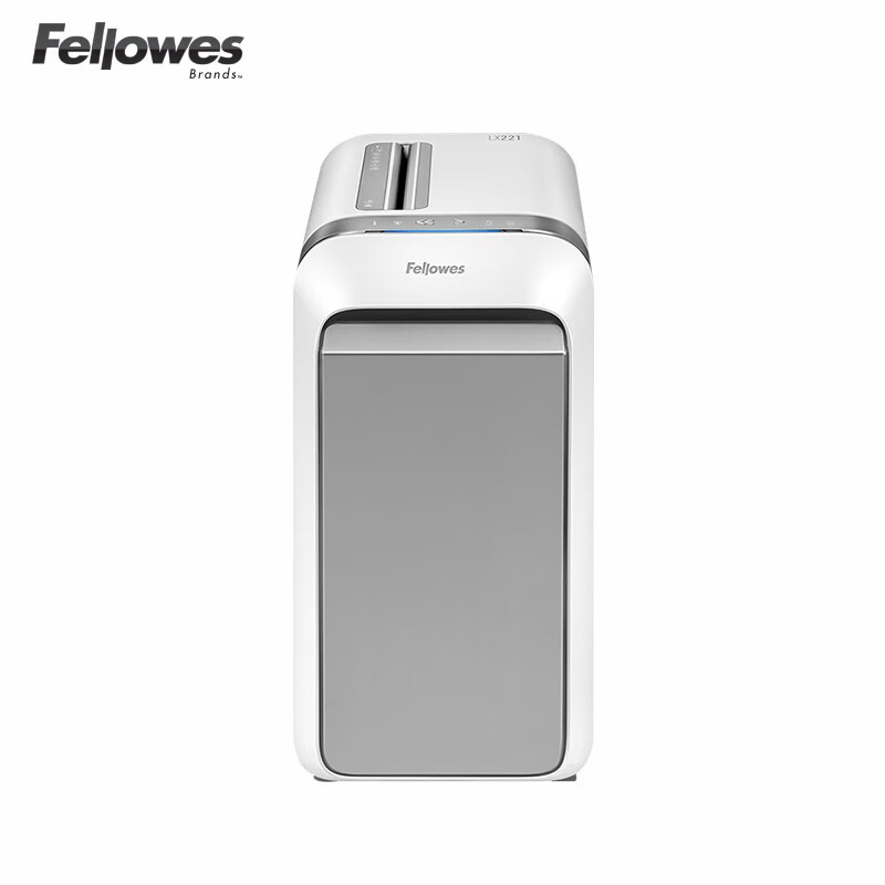 Fellowes 范罗士 LX221 白色碎纸机办公室 大型长时间废纸文件粉碎机 5级保密米粒切