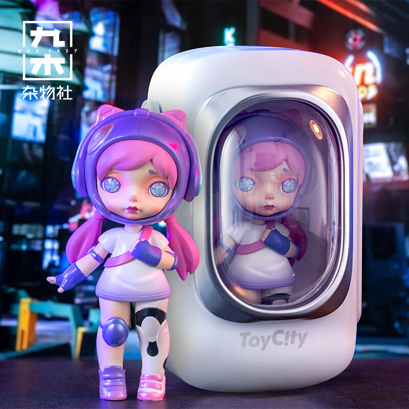 九木杂物社laura劳拉赛博朋克太空舱弹盲盒 潮流玩具手办送女孩生日