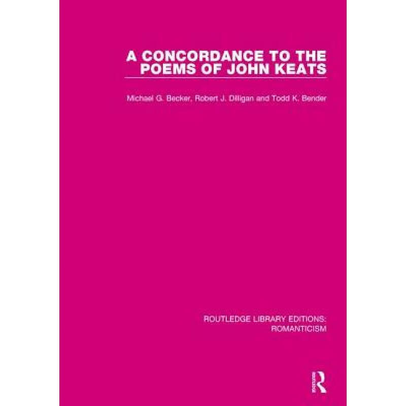 【4周达】a concordance to the poems of john keats