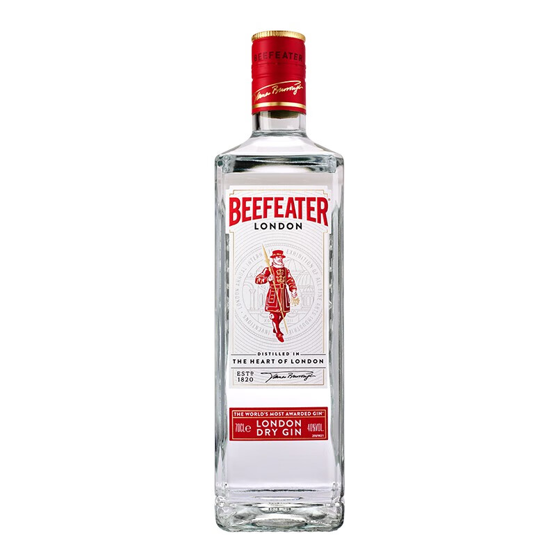 必富达(beefeater)洋酒 英国 伦敦 金酒 蒸馏酒 700ml 金酒