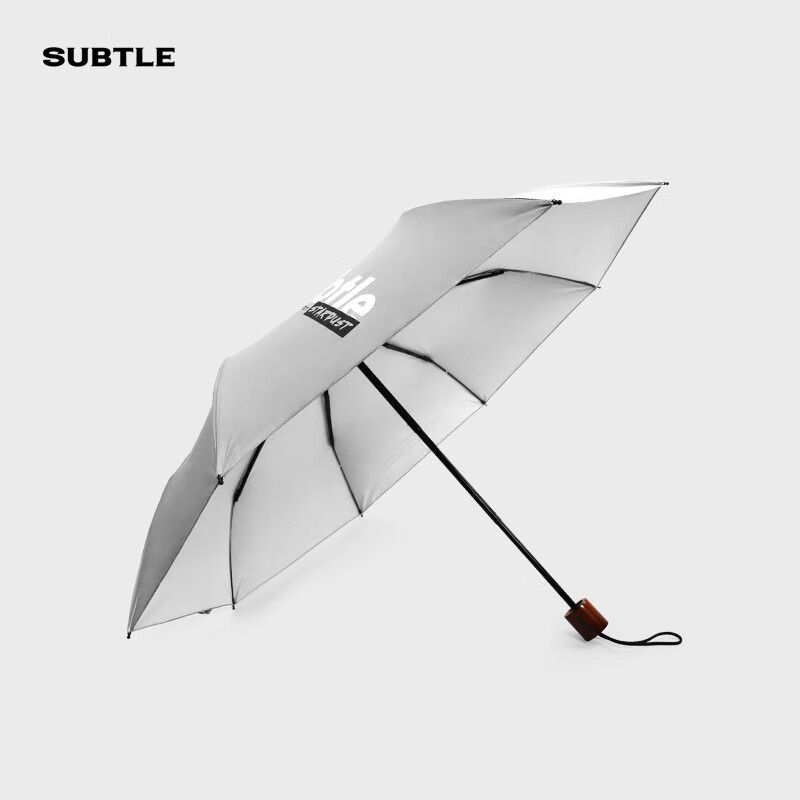 Subtle 晴雨伞3m反光伞双层黑胶三折叠防紫外线遮阳防晒遮雨潮牌创意太阳伞 STARDUST 星尘