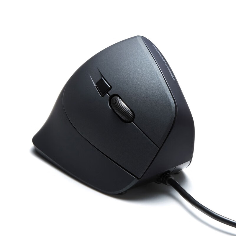 SANWA SUPPLY 人体工学垂直无线/有线/蓝牙鼠标 游戏吃鸡 蓝光LED 多档DPI 6键 有线 黑色