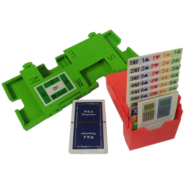 惑说吾诺桥牌用具初学三件套学生用桥牌 叫牌卡/桥牌套/扑克各一个 纸