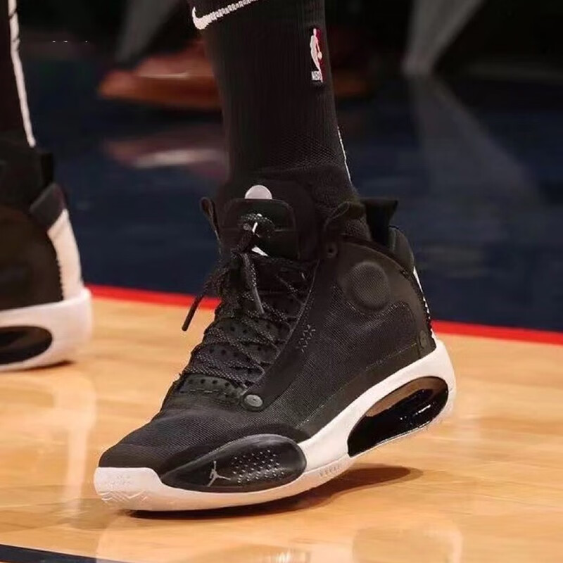 耐克nike air jordan 34 aj34蜡笔涂鸦 咖啡棕 日食动物园全明星黑男