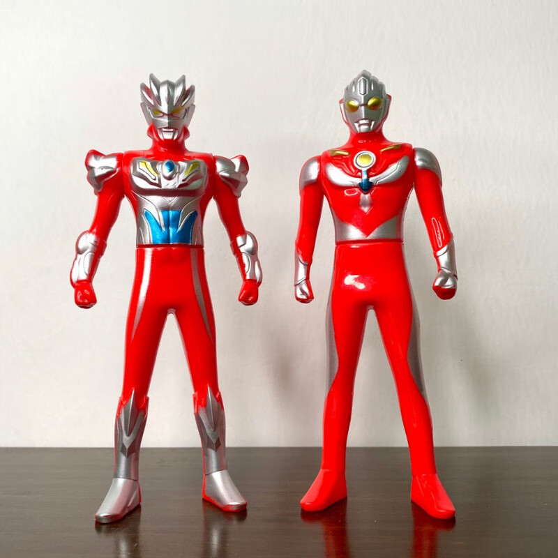 hkgk拼购开团奥特曼玩具塑料多款红色18cm人偶随机发 18公分人偶6只