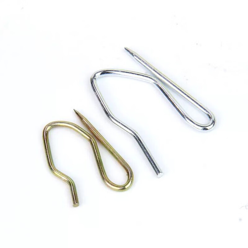 涂彩窗帘挂钩韩式褶窗帘钩不锈钢s钩 大小尖钩窗帘辅料布带钩单钩 小s