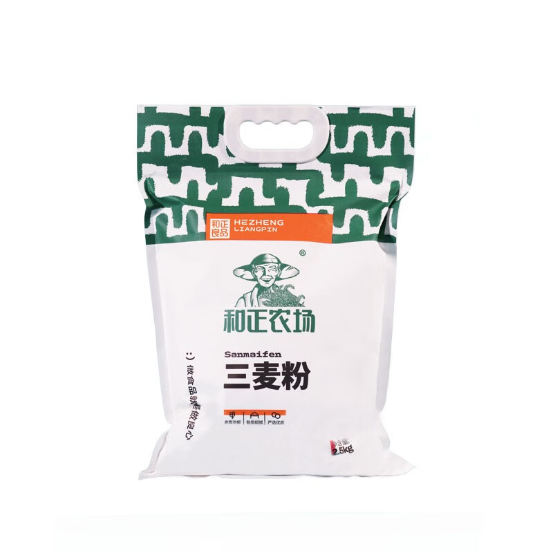 和正农场三麦粉2.5kg荞麦燕麦小麦杂粮面粉荞麦面粉